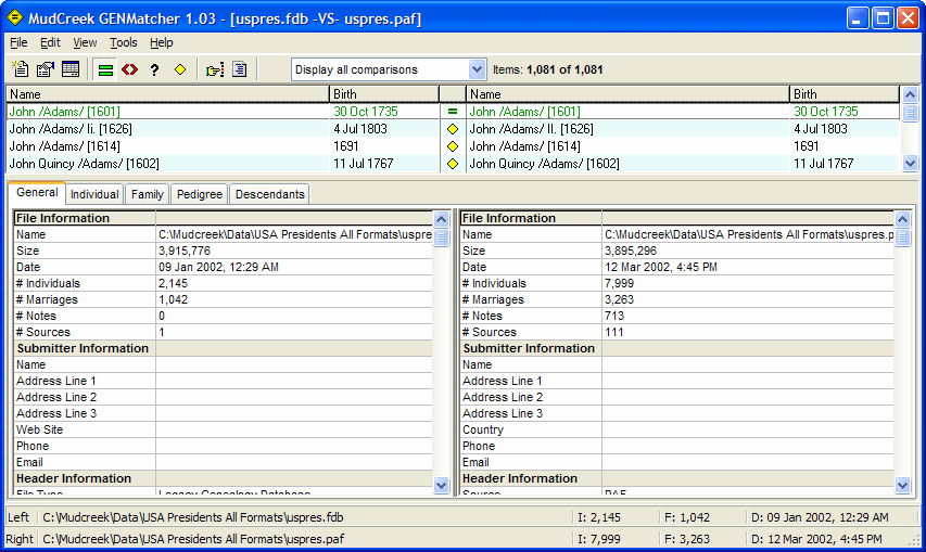 GENMatcher 1 Interface